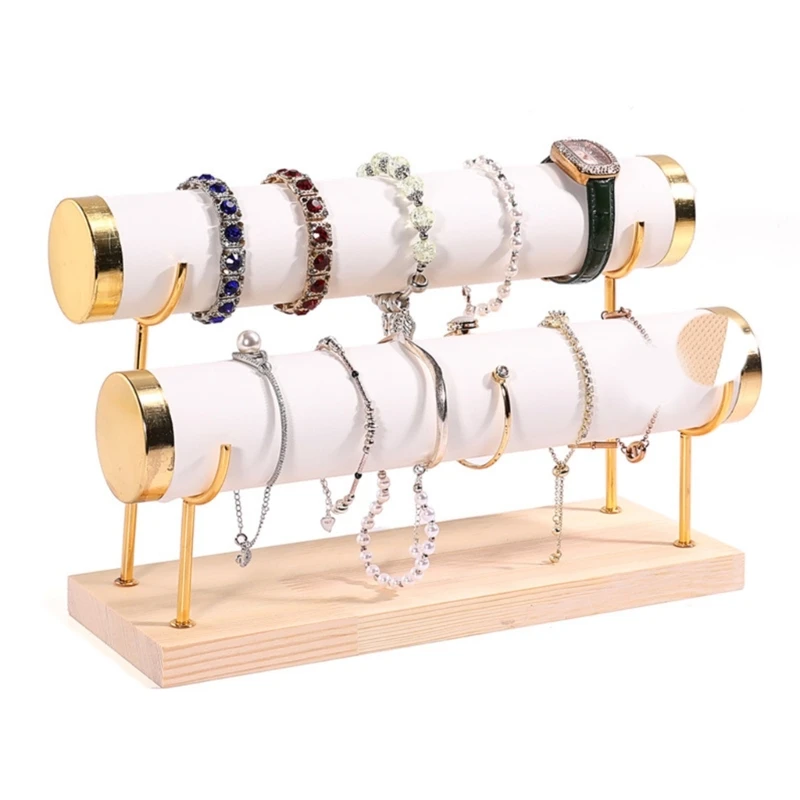 Solid Jewelry Display Stand Elegant Storage Holder Bracelet Display Rack Suitable for Bangles Bracelets and Watches N58F