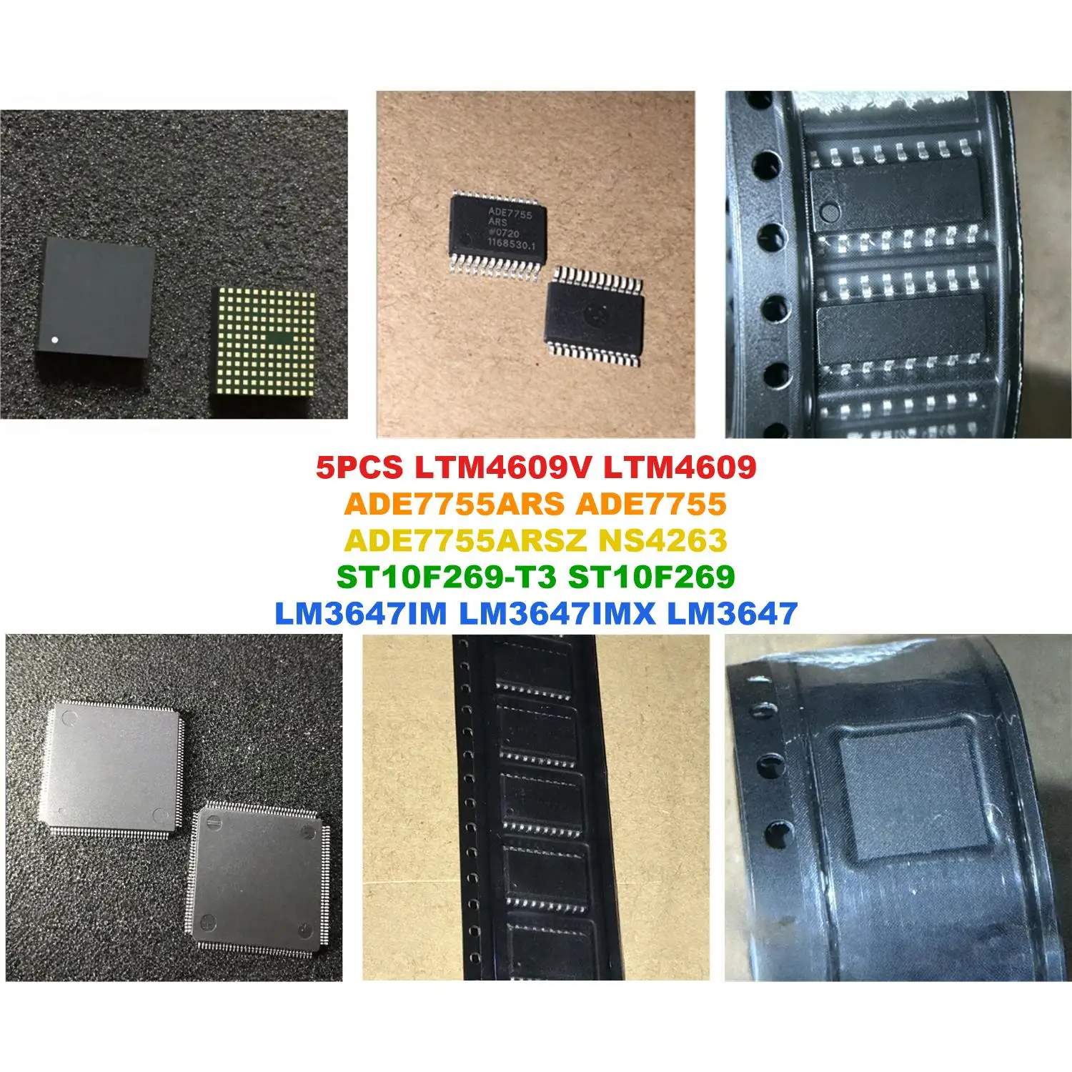 LTM4609V LTM4609 ADE7755ARS ADE7755 ADE7755ARSZ NS4263 ST10F269-T3 ST10F269 LM3647IM LM3647IMX LM3647 1825-0435
