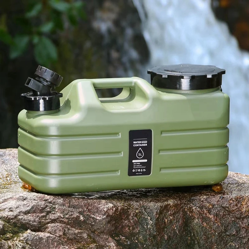 DW-New 18L Car Portable Water Tank, Leak-Proof Drinking Bucket, Large-Capacity Water Dispenser for Camping and Car