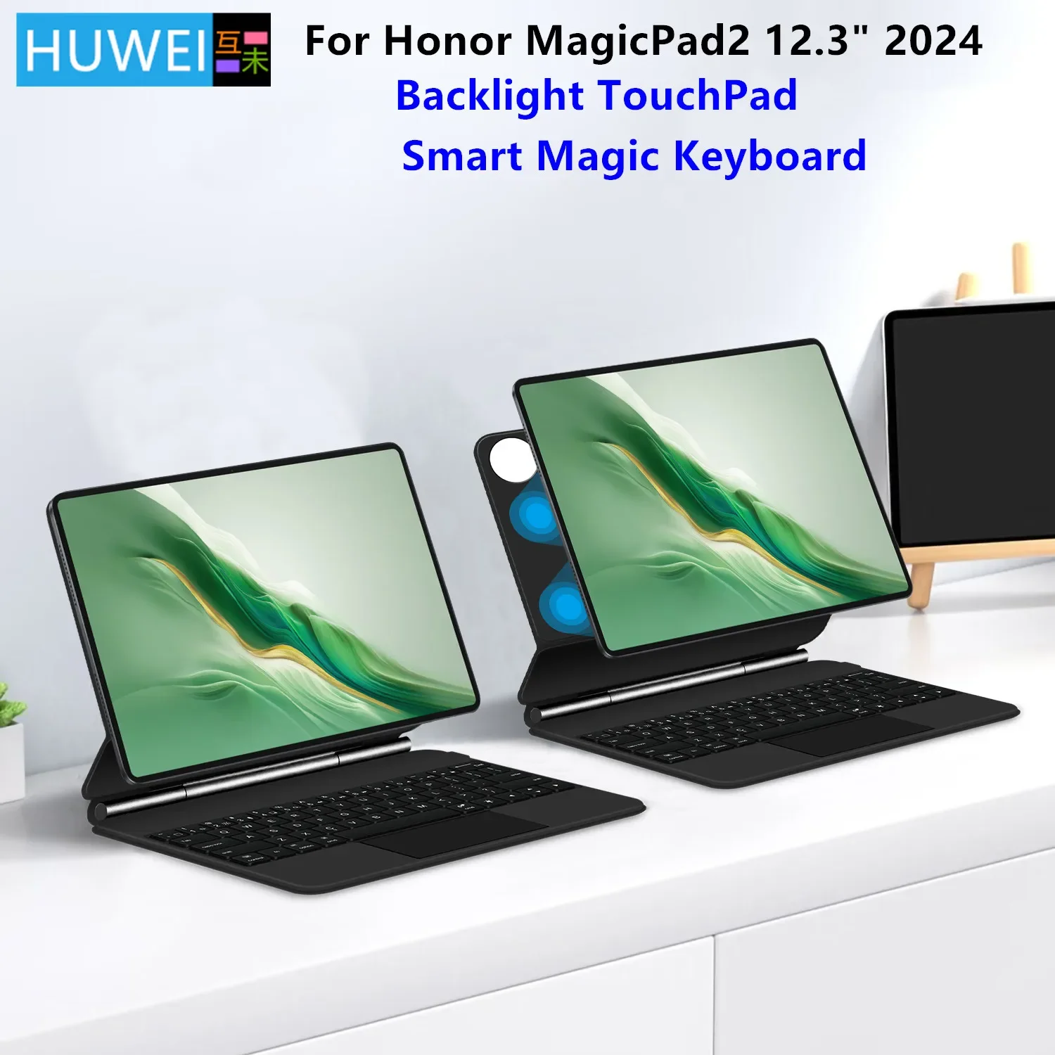 เคสคีย์บอร์ดอัจฉริยะ HUAWEI สำหรับแท็บเล็ต Huawei Honor MagicPad 2 2024 สำหรับ Honor MagicPad 2 MagicPad2 ขนาด 12.3 นิ้ว