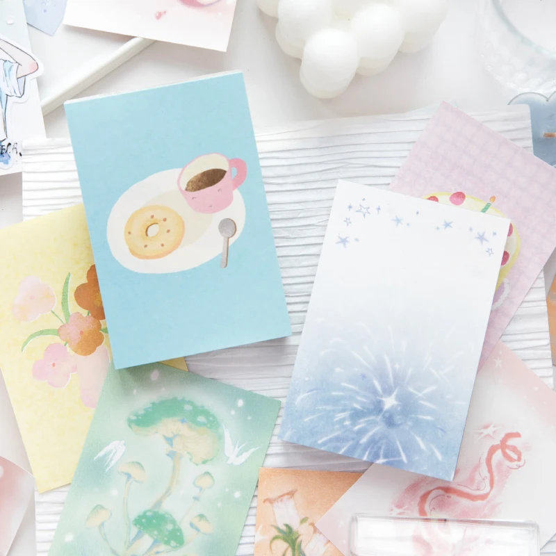 50/100 Pcs INS Aesthetic Landscape Scrapbooking Collage Paper Junk Journal Supplies School Stationery Planner Background Decor