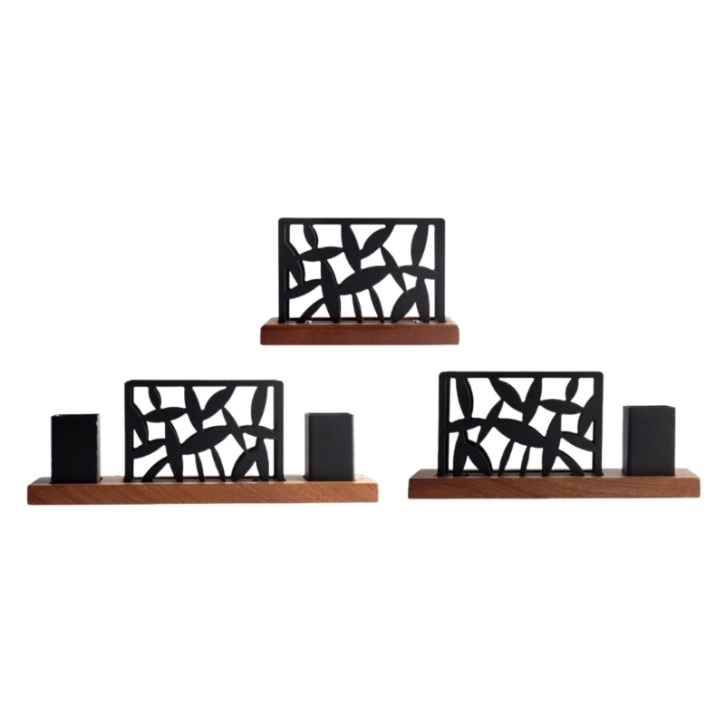 Soporte decorativo para pañuelos R2LD con vaso para palillos, dispensador servilletas acero inoxidable, organizador