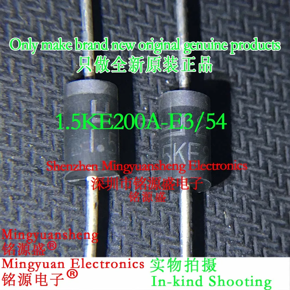 

Mingyuansheng Brand New Original Genuine 1.5Ke200A-E3/54 1.5Ke200A-E3/73 1.5Ke200A Direct Plug Do-201Aa Do-27 Esd Protective Diode/Tvs Diode 1500W 200V 1/5/10/25/50/100/Pcs
