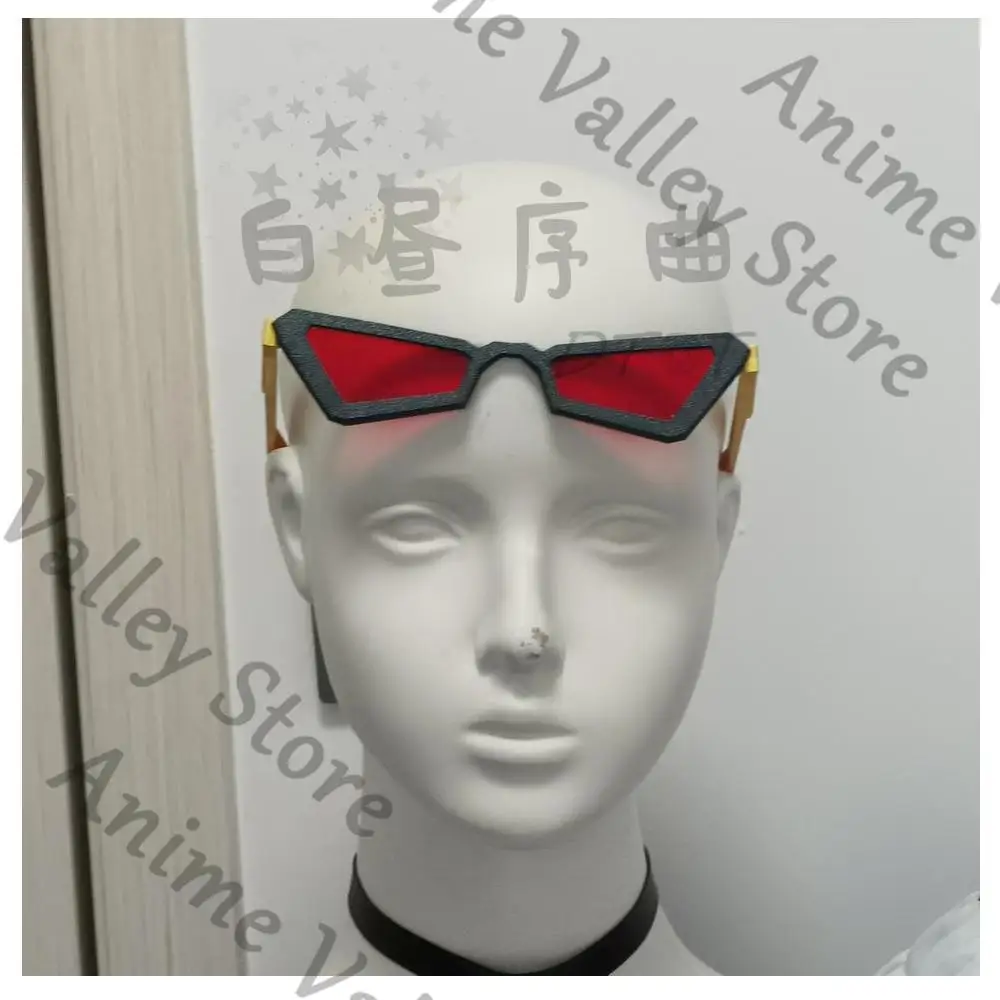 Anime Zenless Zone Zero Burnice Whita Cosplay Glasses Prop Cartoon Eyewear Eyeglasses Spectacles Red Lens Ornament Property Gift