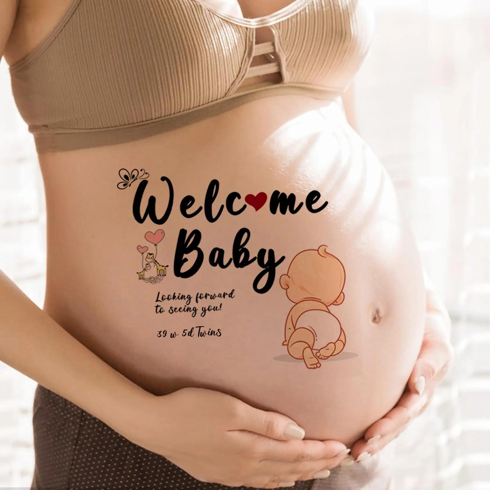 Childbirth Congratulations Stickers for Pregnant Women Gifts Pregnant Women Photos Tattoo Stickers Pregnant