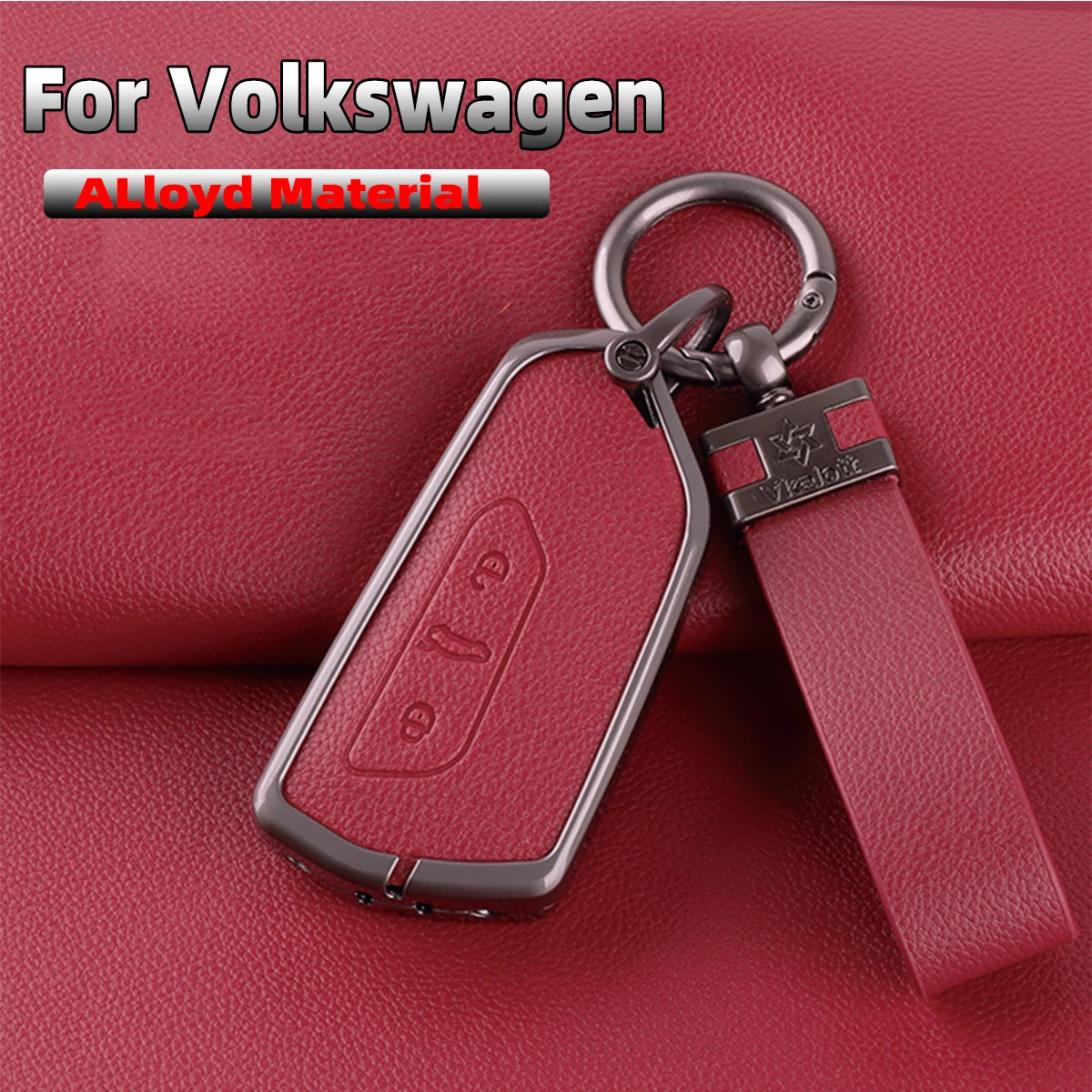 Zinc Alloy Car Key Case Cover for Volkswagen Golf 8rline Lingdu L Remote Protector Shell Keyless Bag Keychain Auto Accessories