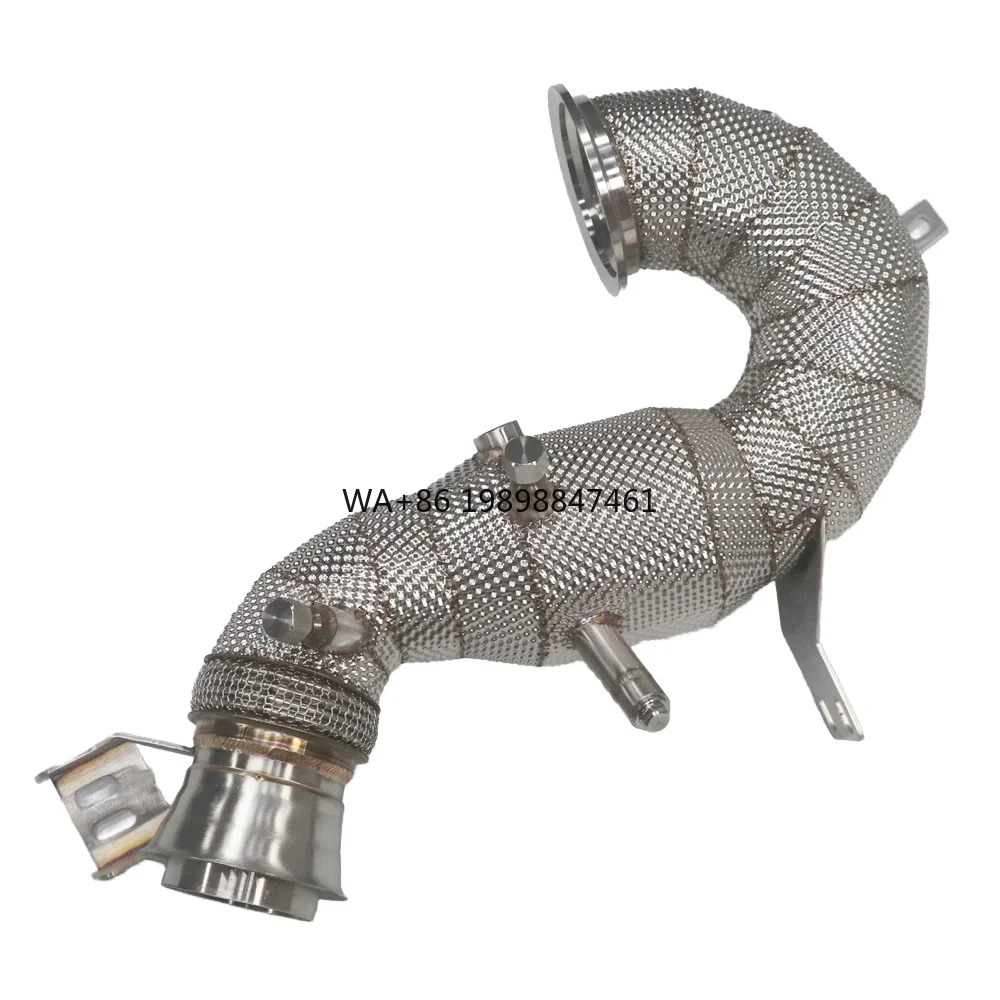 

For Benz GT50 GT53 E53 2019+ Exhaust Straight Header Downpipe 3.0T with Heat Shield Exhaust Downpipe