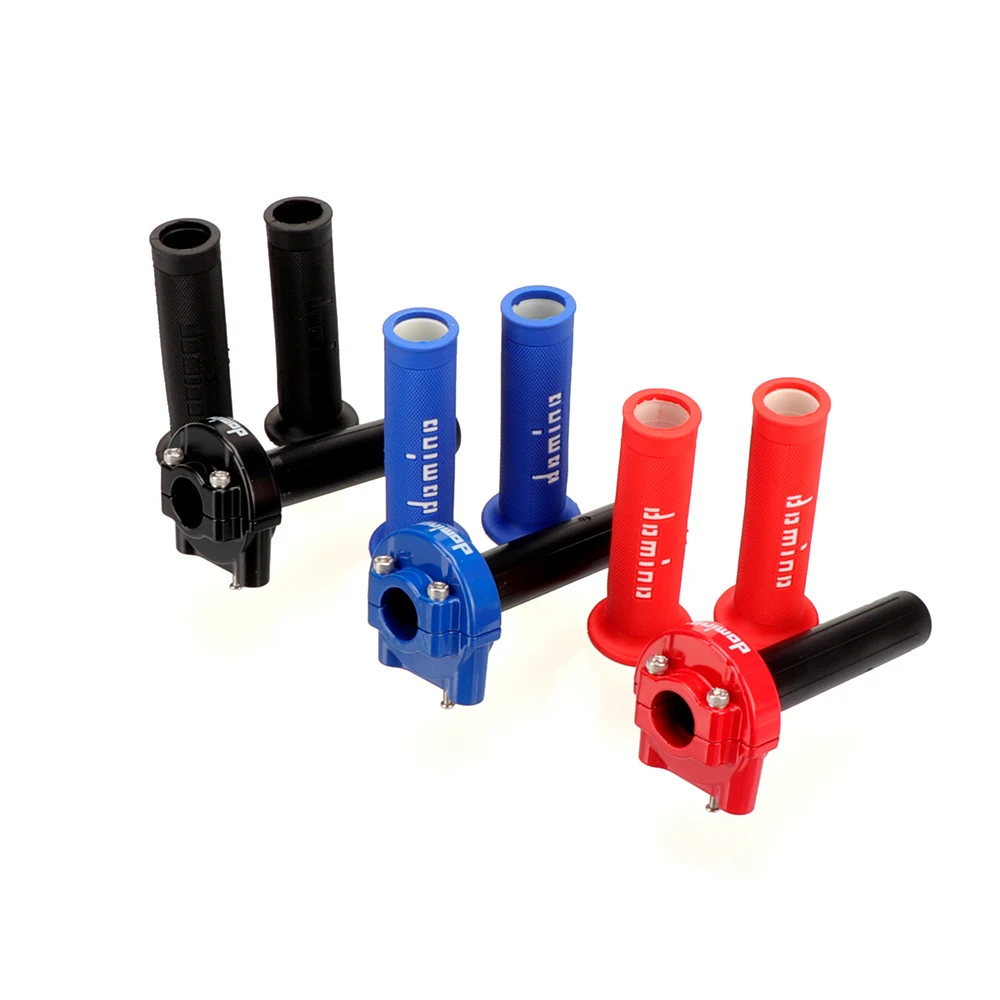 Motorcycle 7/8'' 22mm Handle Accelerator HandleBar Grips GEL Rubber Domino Grip For 500cc-900cc Motocross Dirt Pit Bike Racing