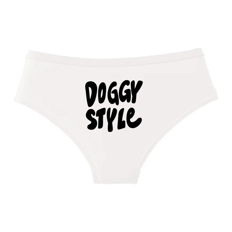 ملابس داخلية نسائية مثيرة مضحكة بأحرف على طراز DOGGY ملابس داخلية نسائية مريحة ملابس داخلية مثيرة بدون خياطة ملابس داخلية بيضاء للسيدات