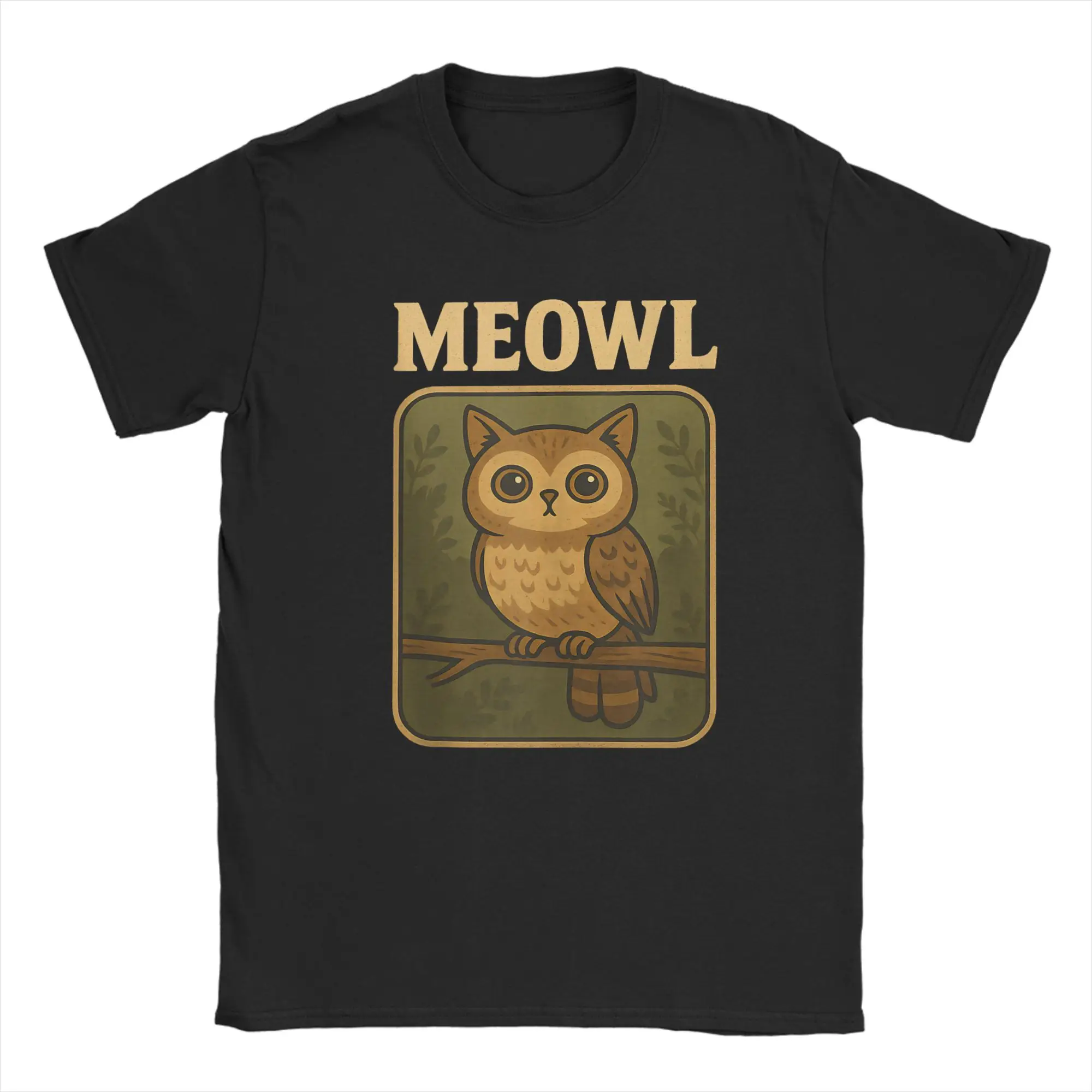 

Meowl Funny Meow Cat Owl Brainrot Meme T Shirt Summer Cotton T Shirts For Adult Harajuku Casual Tee Shirt Vintage Clothing