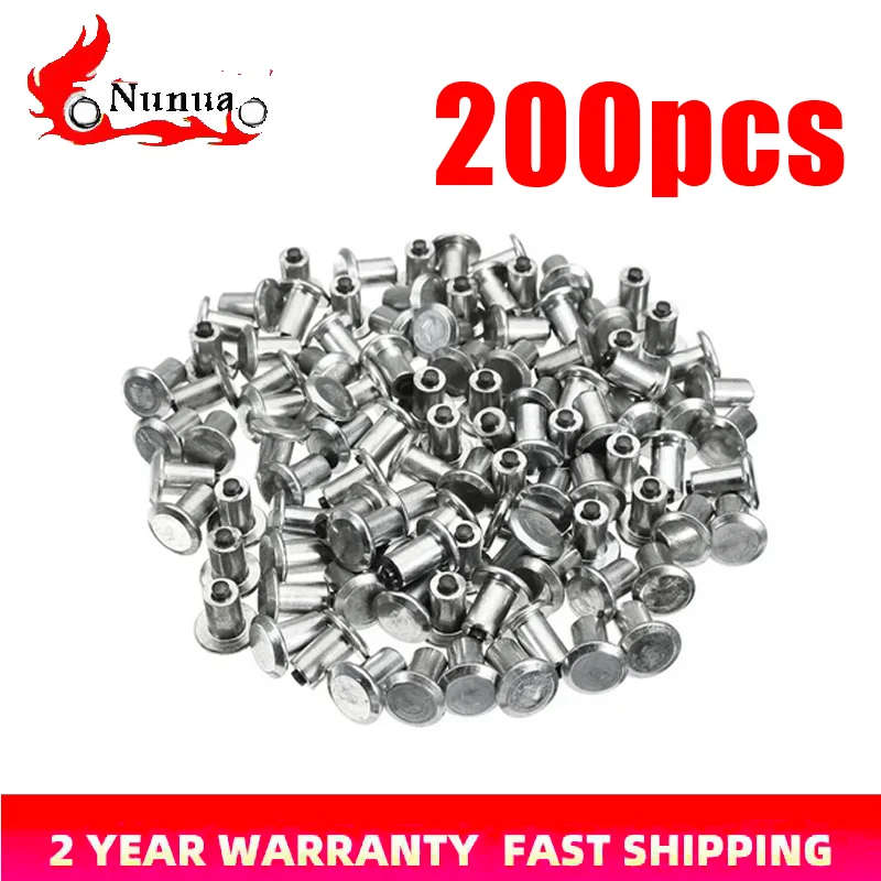 200pcs Winter Wheel Lugs Car Tires Studs 8x10mm Screw Snow Spikes Wheel Tyre Snow Chains Studs For Shoes ATV Car Motorcycle Tire