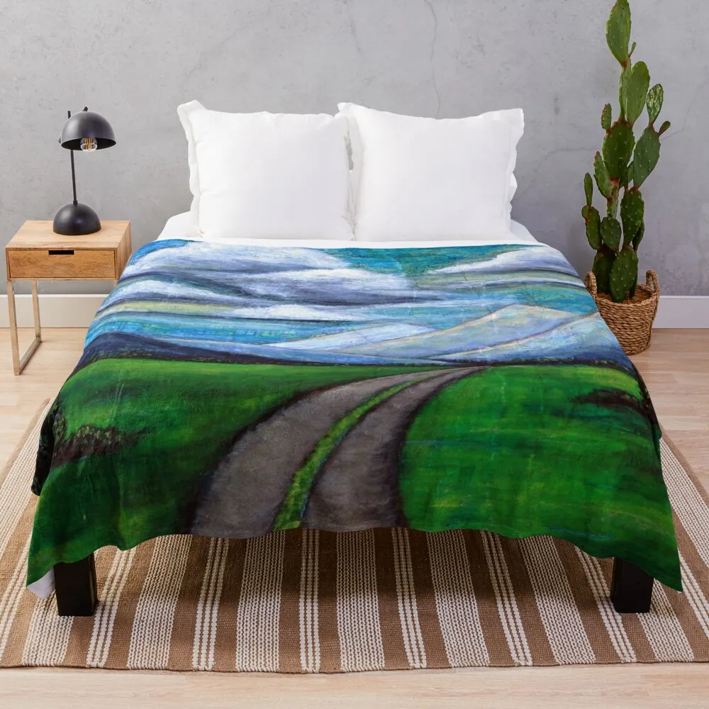 

Country Road Throw Blanket Single For Decorative Sofa blankets and throws Blankets