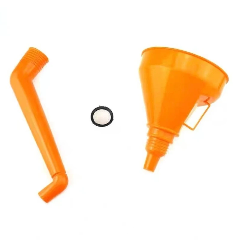 Hands Frees Funnel with Filter for Easy Straining & Wide Mouth Plastic Double Bend Funnel 3 Type for Various container