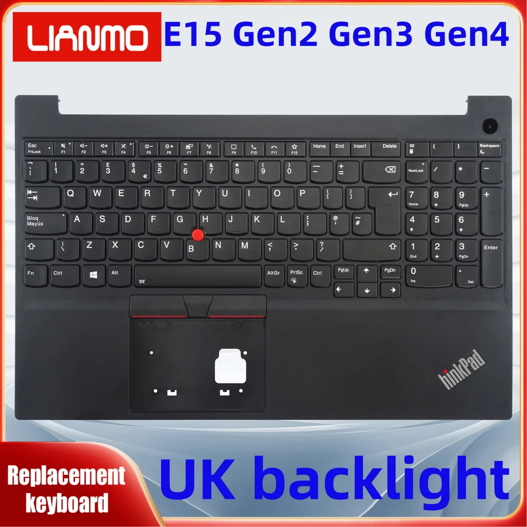 French keyboard UK notebook keyboard suitable for Lenovo Thinkpad E15 Gen2 Gen3 Gen4 C-shell backlit keyboard