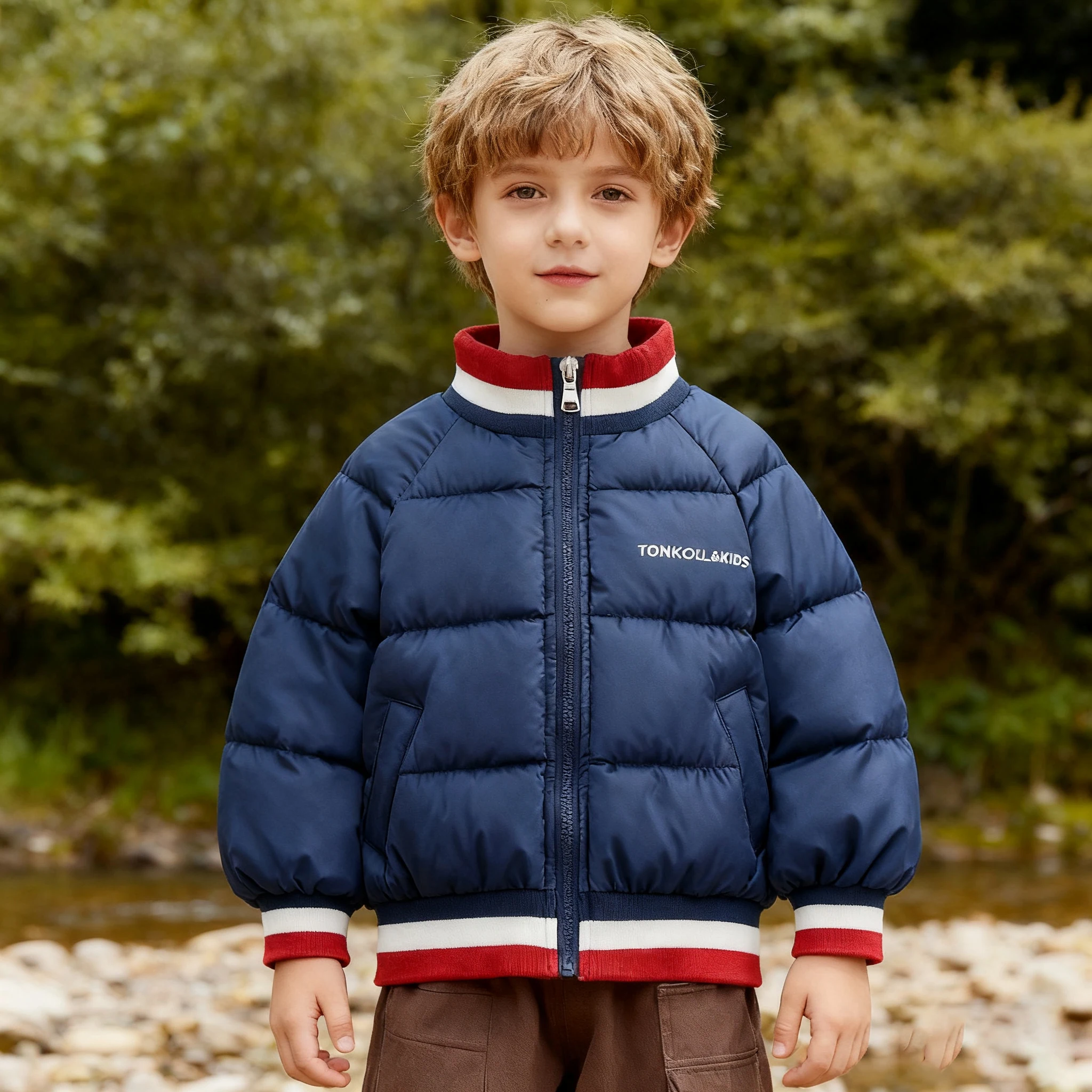 

Зимние детские полосатые пальто, толстые теплые куртки для мальчиков и девочек, модная верхняя одежда на молнии, детская одежда для детей от 2 до 6 лет, стиль Европы и Америки