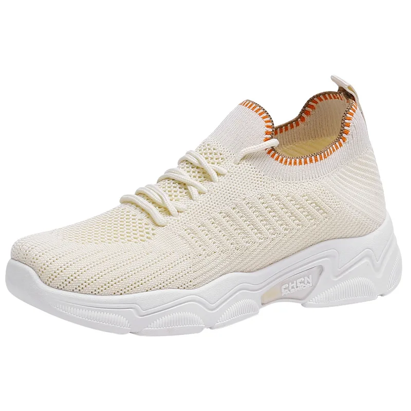 Women's Sneakers Spring/Autumn Breathable Casual Socks Shoes Female Lace Up Thick-Soled Vulcanized Running Shoe Zapatillas Mujer