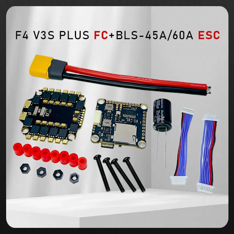 

F4 V3S PLUS FC Flight Controller Board Built-in Barometer OSD with Brushless ESC Stack/Power for RC 210 230 250MM RC Drone