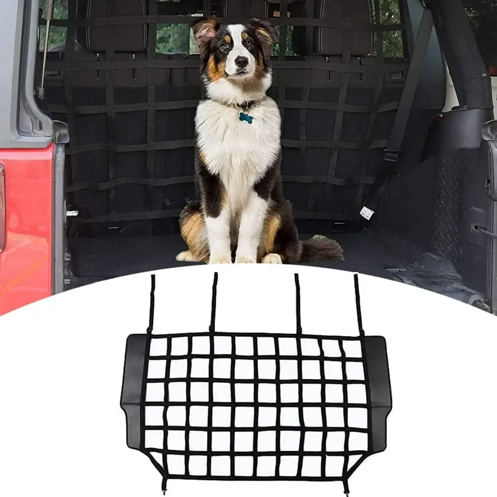 

Pet Isolation Net Safety Mesh Dog Barrier for Wrangler JK JL 4 Door 2007-2023 Secure Behind Rear Seat