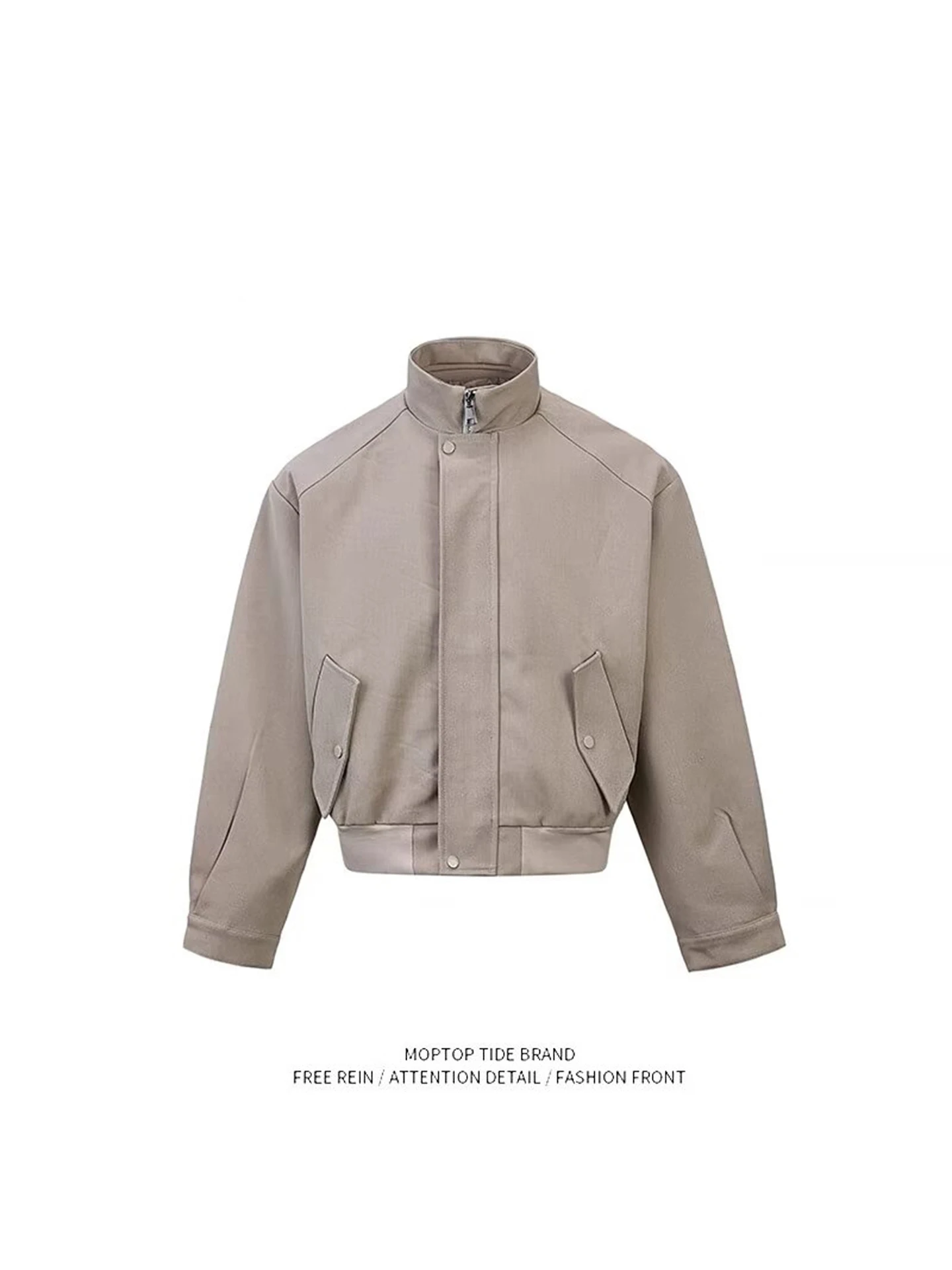 

Американский ретро воротник-стойка из искусственной кожи, мужская модная верхняя одежда, топ молодежного спорта из полиэфирного волокна, ветрозащитный