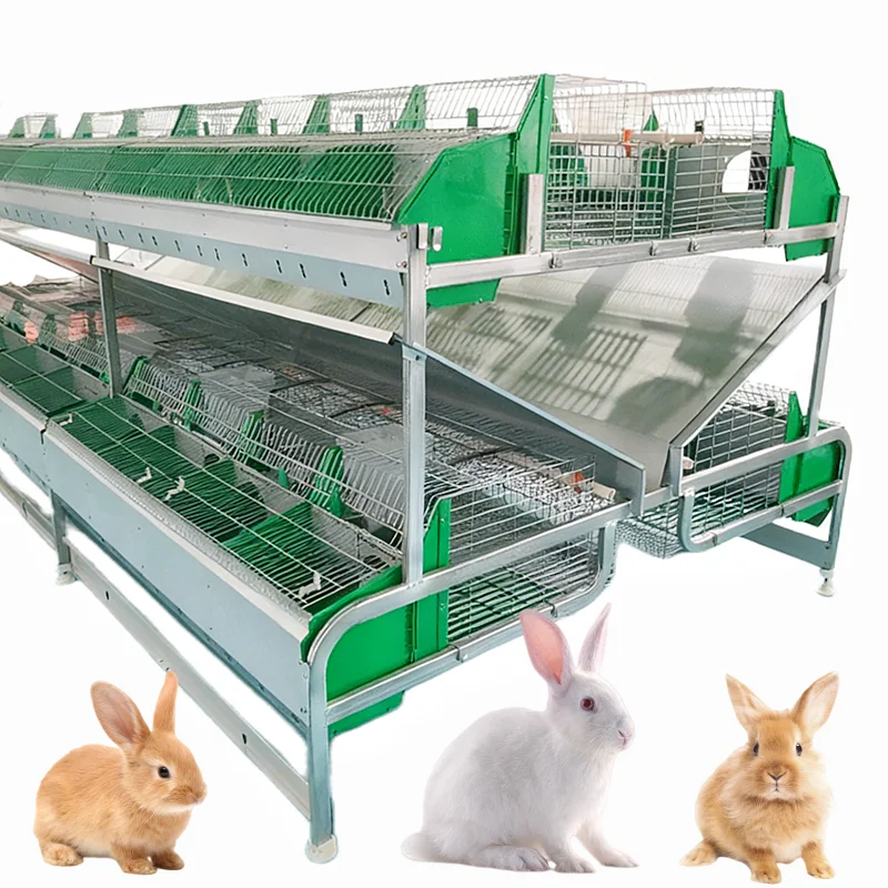 Automatic New 16 Position Breeding Rabbit House Female Rabbit Cage With Attached Nest Box Hot Dip Galvanized