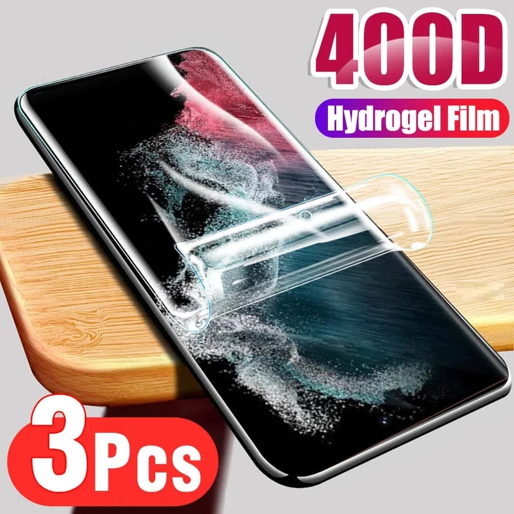 3PCS Hydrogel Film For Samsung Galaxy S23 S24 Ultra Screen Protector For S23 S24 Plus Protective Film Not Glass