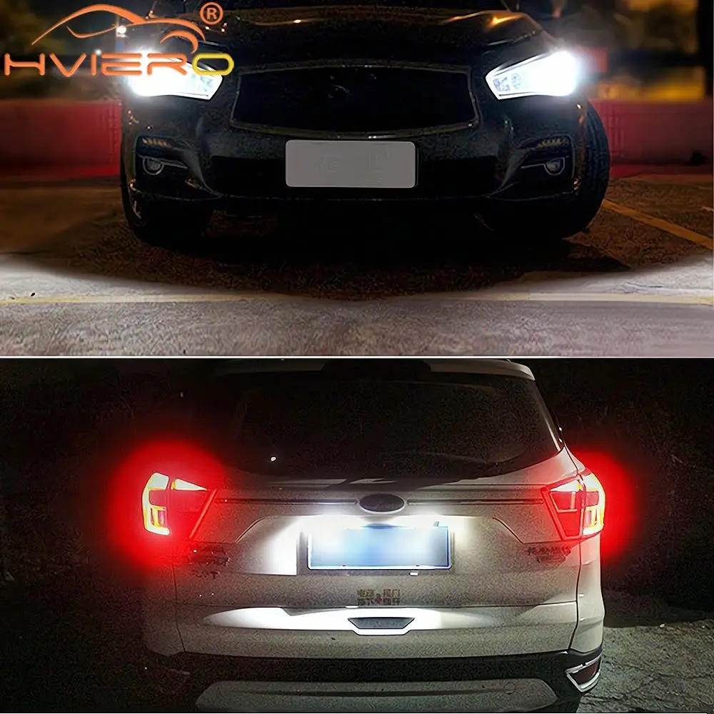 2X Car Led Door Dome Ba9s 5Smd 5050 T4W White Red 182 145 Marker Lamp Auto Tower Bulb Tail Wedge Parking Strobe Light Universal