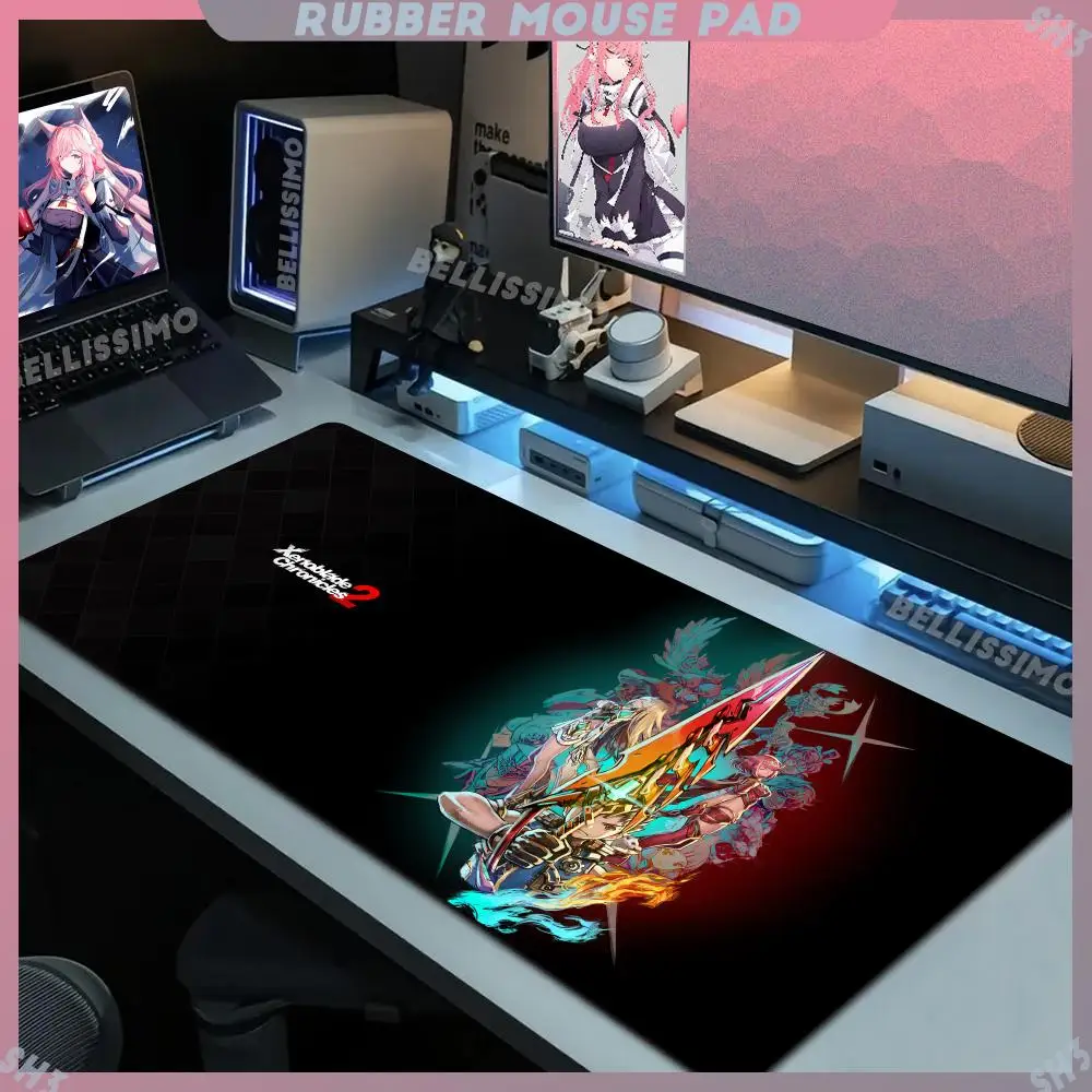 X_xenoblade C_chronicles Non-Slip Rubber Mouse Pad All Size Edgelock Desk Mat Pc Setup Accessories Alfombrilla Escritorio Pad