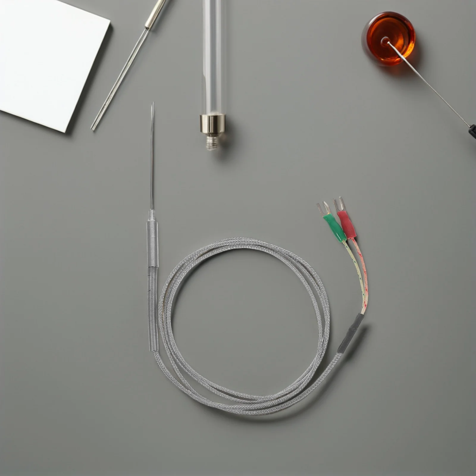

K-Type Thermocouple Temperature Sensor Probe Two Wire Slim Design for Oven Furnace Industrial Temperature Controller