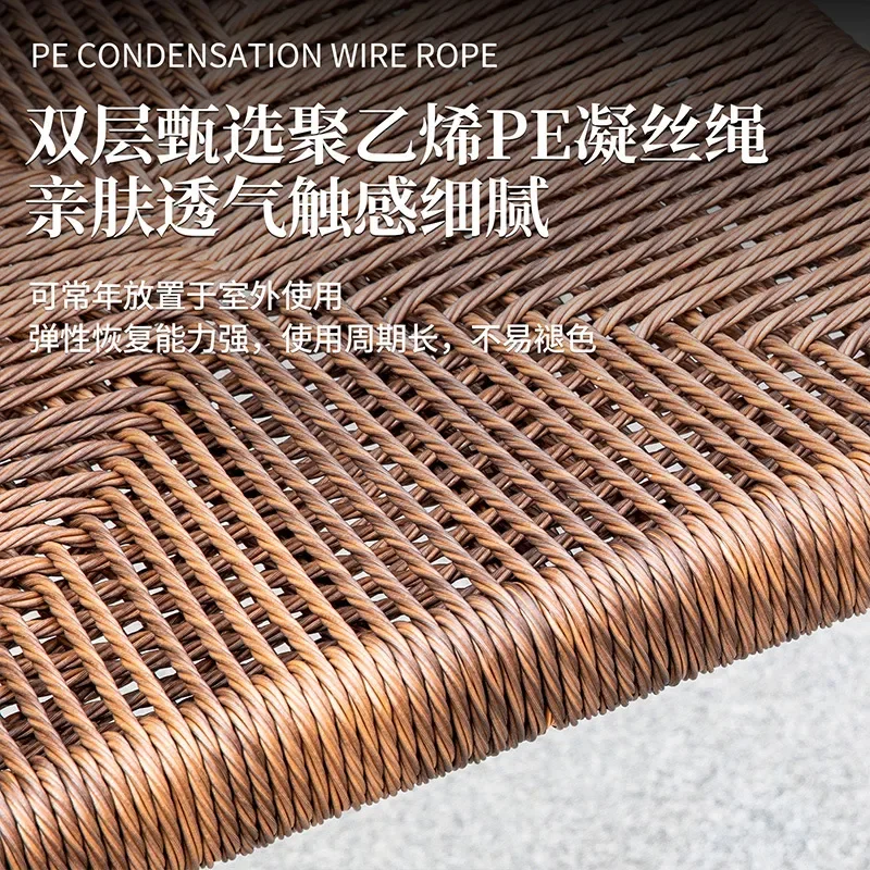 for Outdoor Rattan Table and Chairs Set Leisure Courtyard BBQ Dining Furniture Garden Patio Grill Table with Chairs