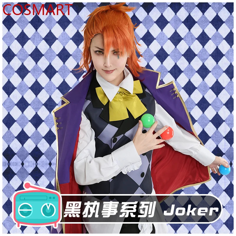 

COSMART Black Butler Circus Series Joker Clown Cosplay Costume Cos Game Anime Party Uniform Hallowen Play Role Clothes Clothing