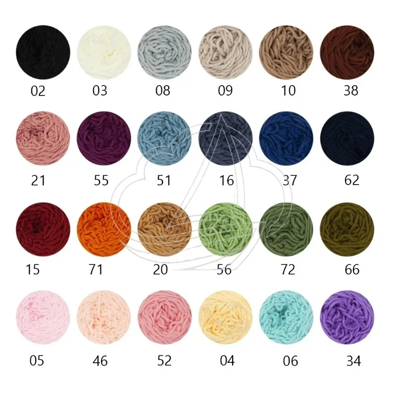 Imagen 7: 6 rollos/set de hilo de tufting sólido de 200M, hilo de algodón de 8 hebras para pistola de tufting, tela Monk, 24 colores, hilo de tejer para bordado Poke