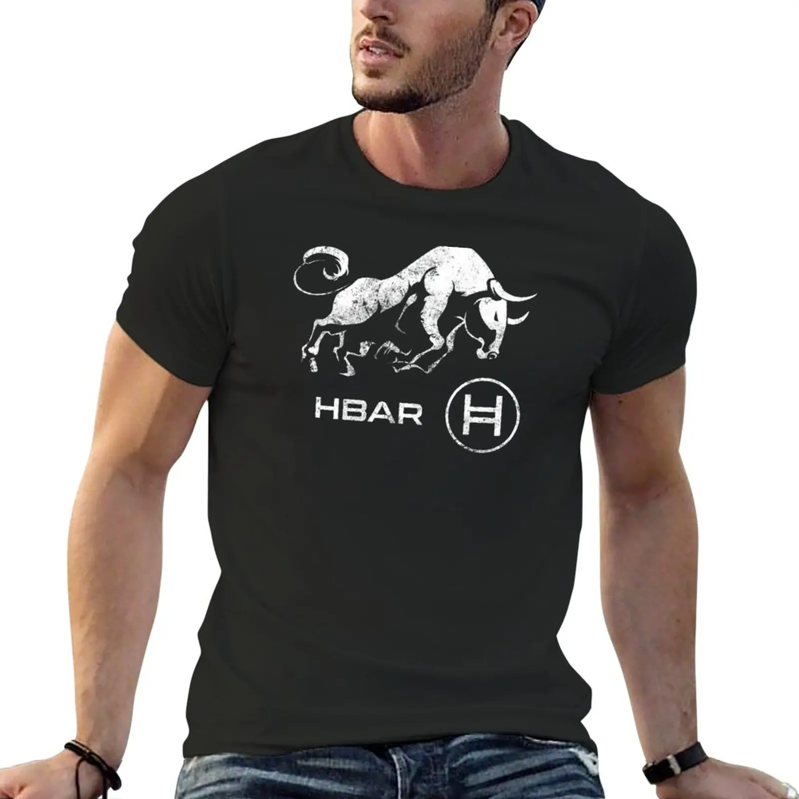 New HBAR crypto BULLRUN HODL Hedera Hashgraph Millionaire Token Hoodie T-Shirt black t shirts Tee shirt Men's t shirts