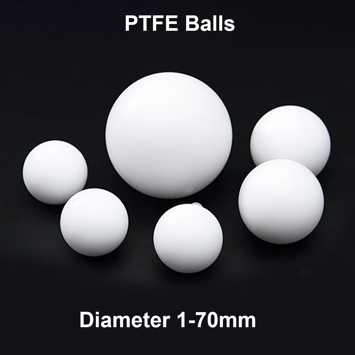 Diameter 1-70mm PTFE Balls White Solid Plastic F4 Ball Rolling Bead Electrical Insulation Bearings Sealing Corrosion Resistance view 4