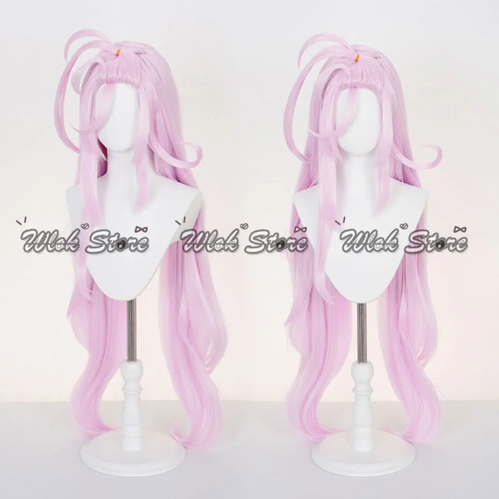 لعبة Genshin Impact Aino شعر مستعار تأثيري دبابيس الشعر النساء هالوين مقاومة للحرارة طويل الوردي شعر مستعار اصطناعي كرنفال اكسسوارات الحفلات