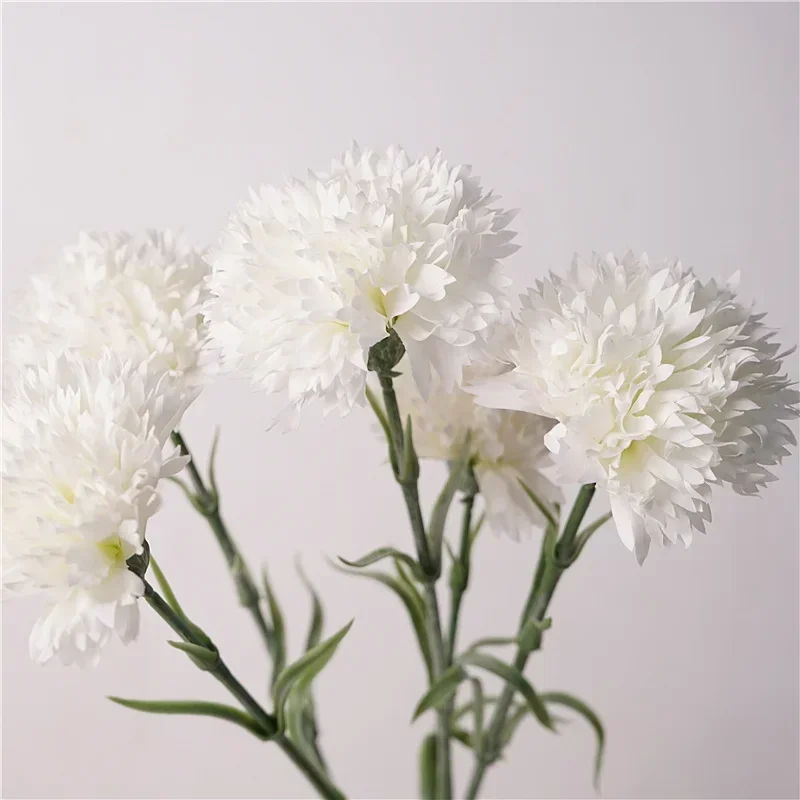 LINANUO 10 Teile/los Feuchtigkeitsspendende Nelken Real Touch Künstliche Blumen Mutter der Tag Bouquet Hochzeit Decor Home Party Nelke Floral 9