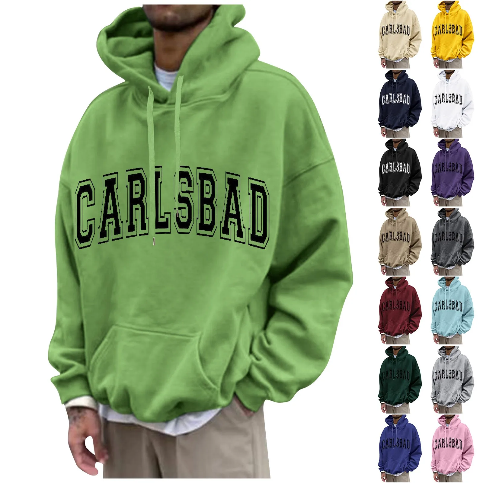 Carlsbad Hoodies Herenmode Harajuku Pullover Casual Sweatshirts Met Lange Mouwen En Lange Mouwen Sudaderas Худи Оверсайз