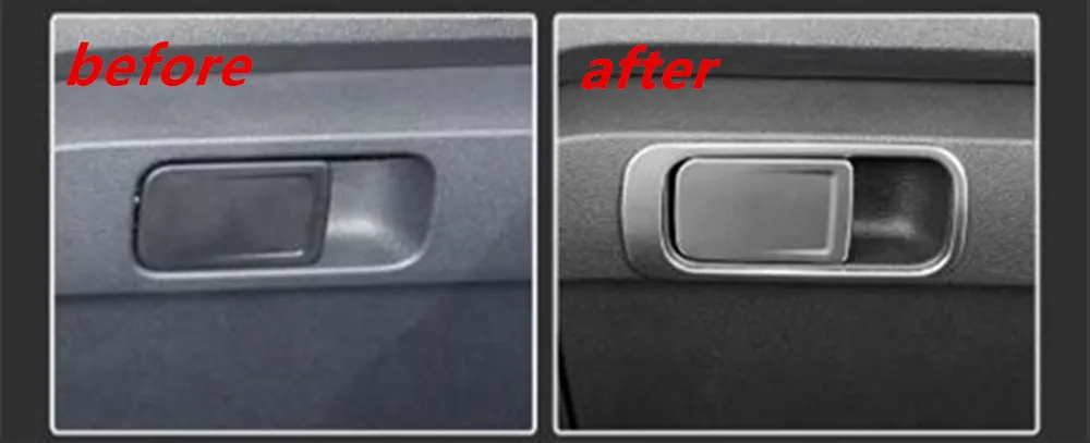 Stainless Steel Copilot Storage Glove Box Switch Button Cover Trim For VW Volkswagen Tiguan MK2 / T-Roc / T-Cross 2017-2025