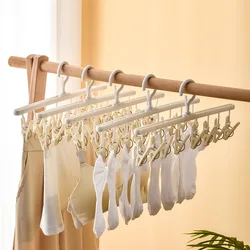 3438 Multi-function drying rack with clip drying rack student dormitory non-slip socks holder household clothes drying