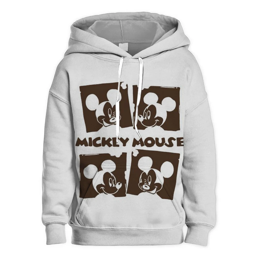 Baby Sweatshirts Cartoon Hoodies Spring Boys Girls Long Sleeve Minnie Mickey Pullovers Disney Casual Hooded Tops Kids Clothes