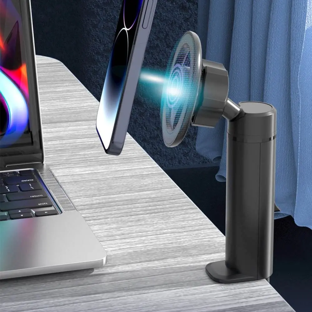 

Portable Foldable Magnetic Phone Holder Rotatable Easy Installation Desk Phone Mount Adjustable Non-slip Desk Selfie Stand Home
