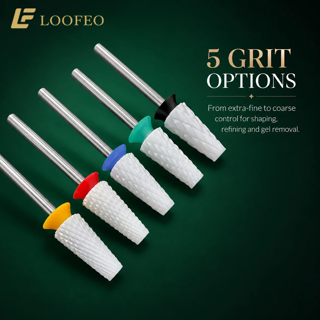 Ceramic Nail Drill Bit Milling Cutter 1pc for Gel Polish Acrylic Removal Cuticle Bits For Manicure Pedicure Refining E File Bit