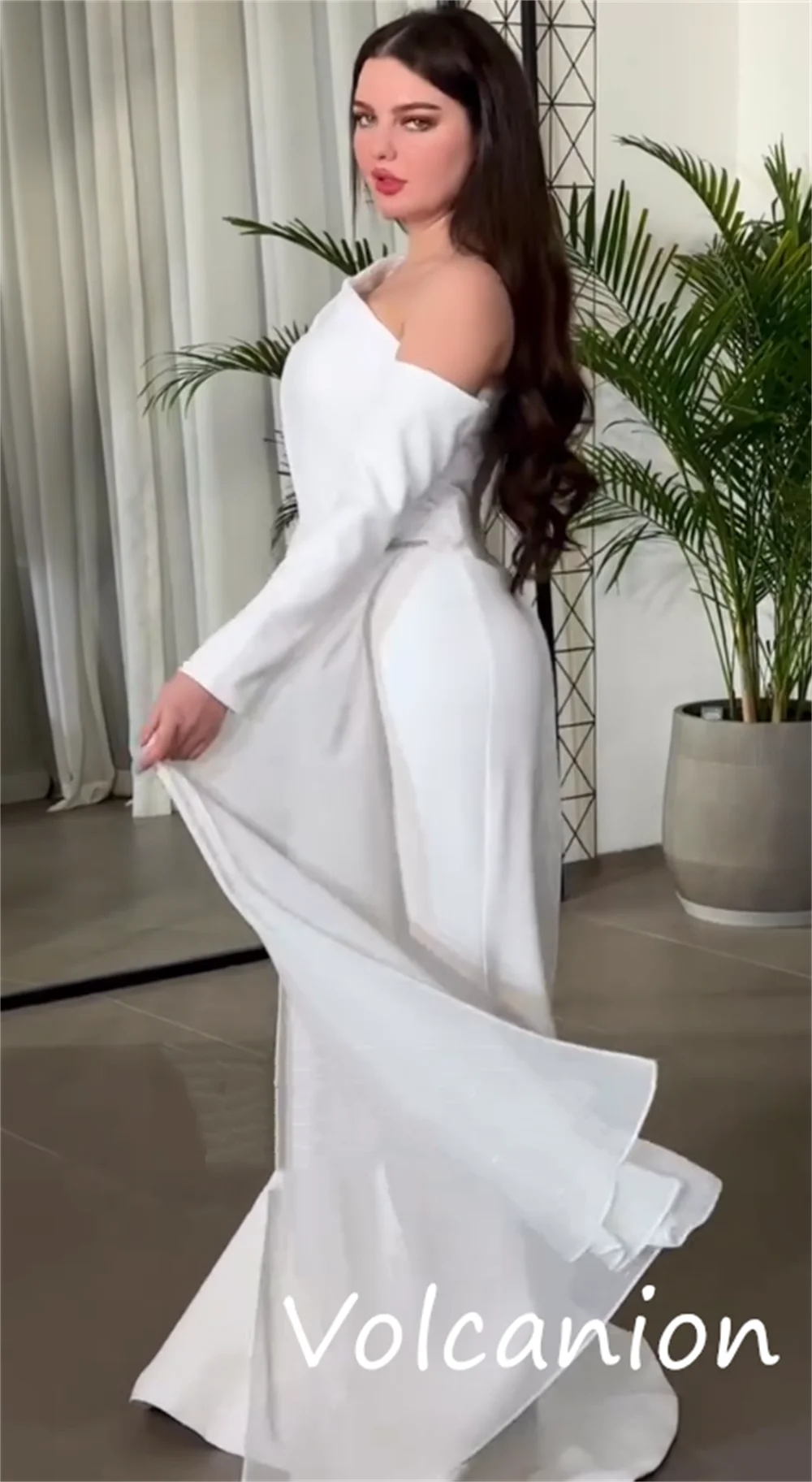 Customized Sizes Available Jersey Sequined Pleat Trumpet One-shoulder Long Dresses Bespoke Occasion Elegant