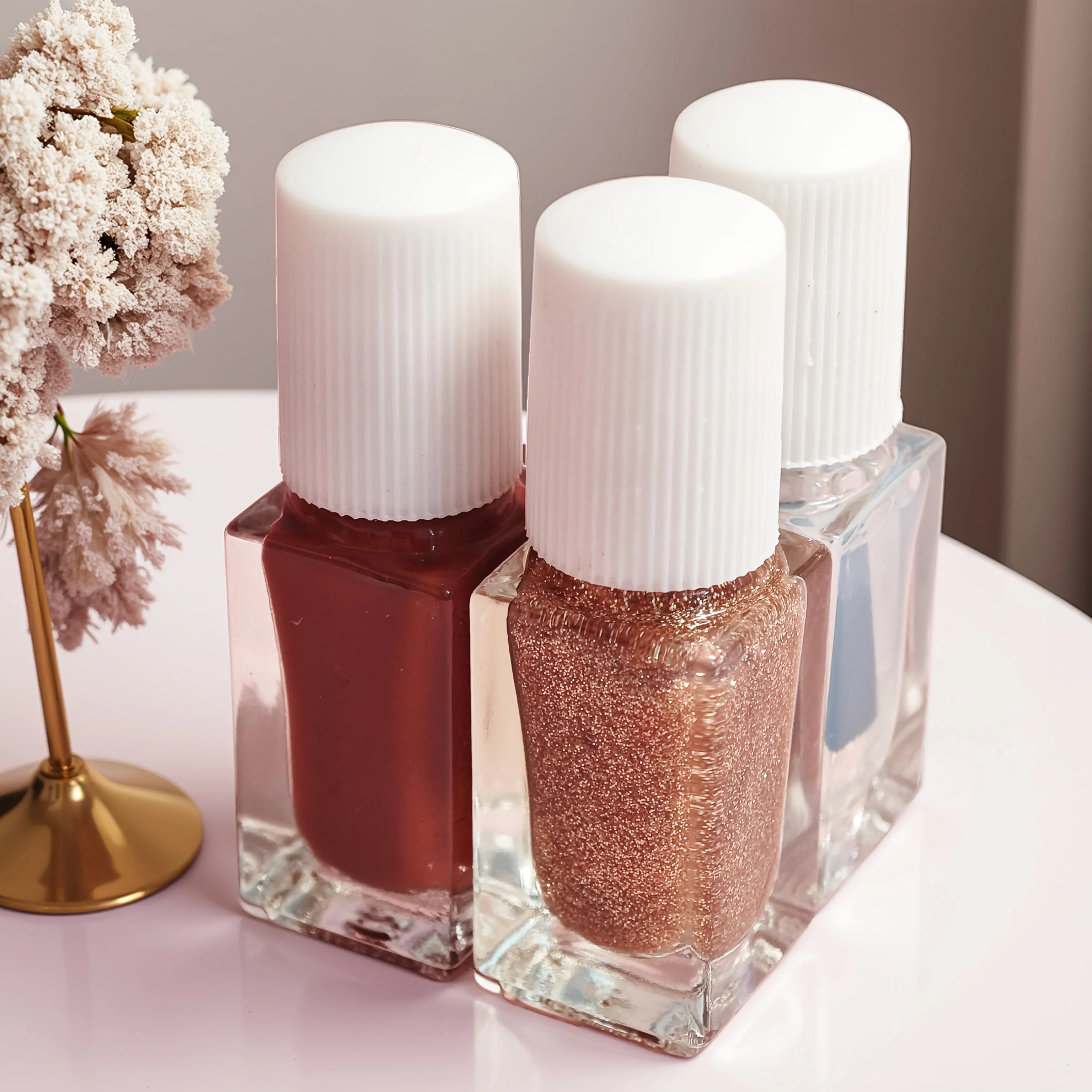 ชุดยาทาเล็บ V05 Tulip Intense 3 ขวด แบบไม่ต้องอบ แห้งเร็ว ติดทนนาน ลอกออกได้ สูตรน้ำ