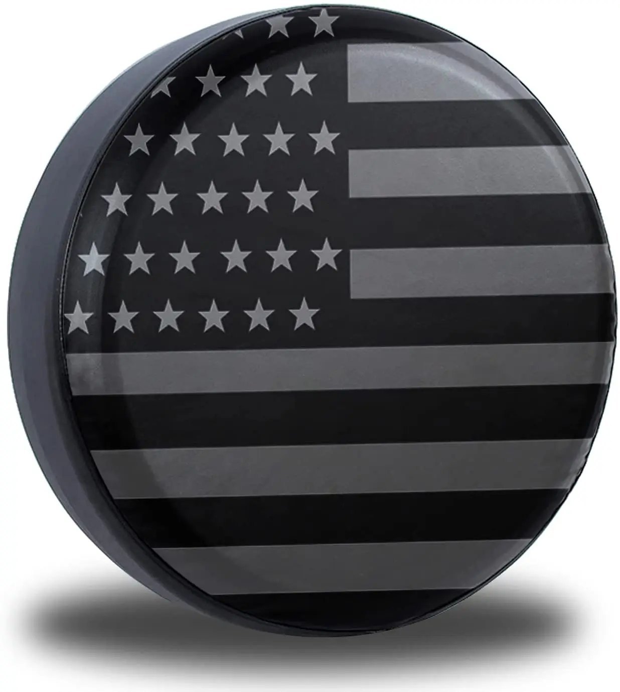 

Jusen American Flag Spare Tire Cover Fit for Car Wrangler Rv SUV Truck Travel Trailer 14",15",16",17",Waterproof and