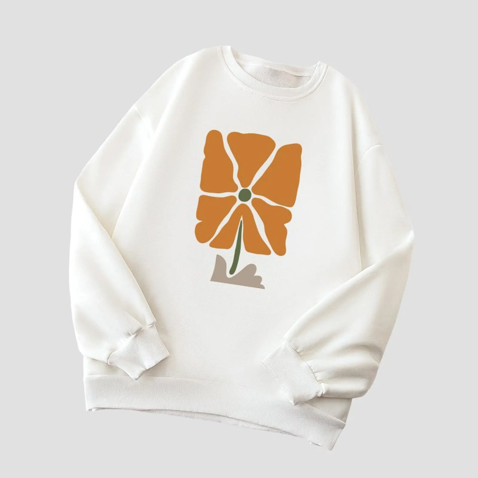 

Women's Sweater Sweatshirts Velvet Winter Casual Spray-painted Print Colorful Long Sleeve Pullovers Autumn Woman Clothes