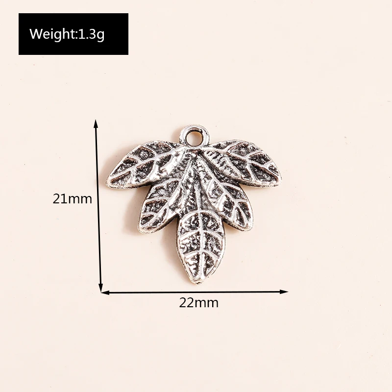 20 Stück niedliche Anhänger aus Legierung in Form von Pflanzen, Blumen, Bäumen und Blättern für die Schmuckherstellung, Ohrringe, Anhänger, Halsketten, Armbänder, DIY-Bastelzubehör – Detail 23