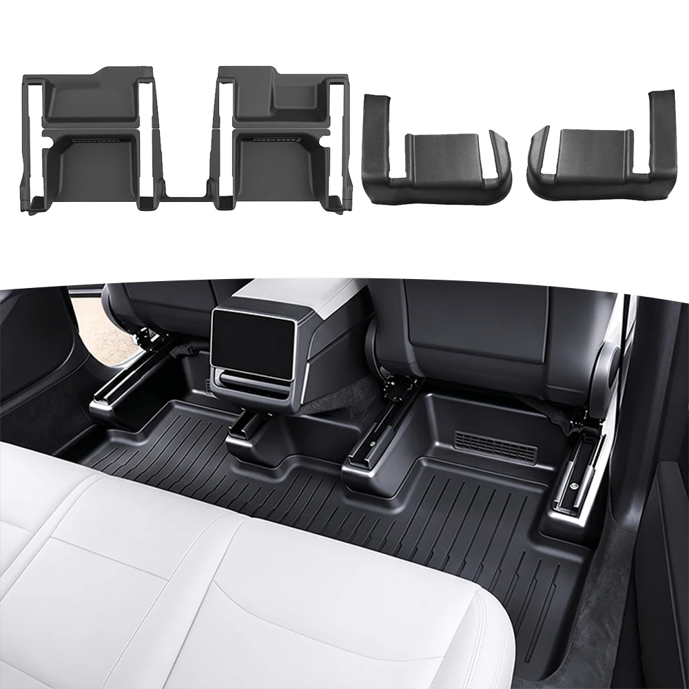 For Tesla Model Y Juniper 2025 2026 Model YL Launch TPE Under Seat Corner Protector Seat Slide Rails Anti-Kick Cover Accessories