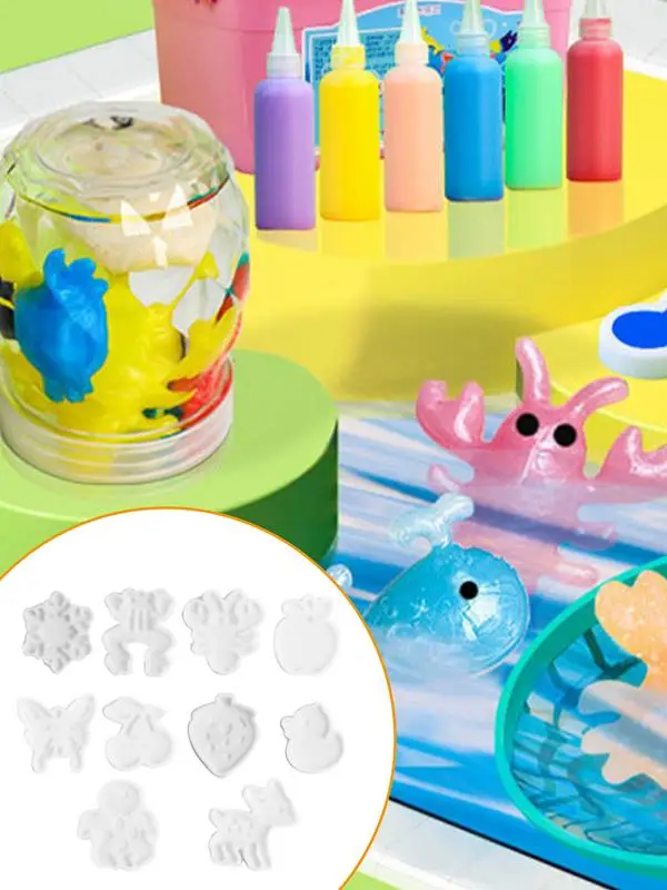 Ensemble de jouets faits à la main pour enfants, eau aléatoire, elfe, moule à eau pour bébé, 3D, nickel é, gel, bricolage, 10x