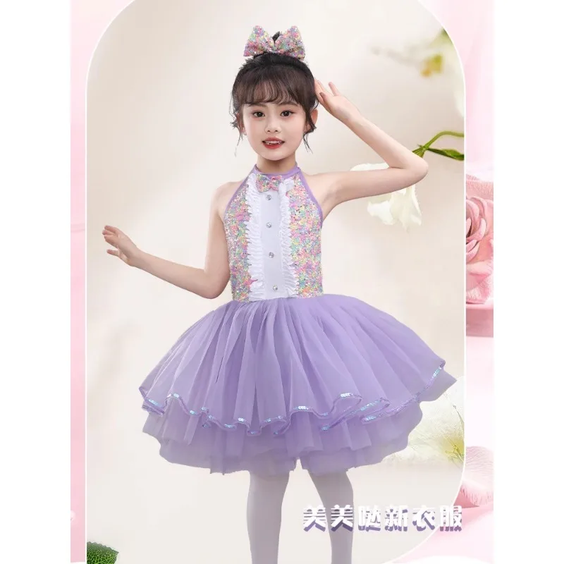 Children's Dance Clothing Kindergarten Fluffy Skirt Girl Sparkling Yarn Skirt Princess Skirt