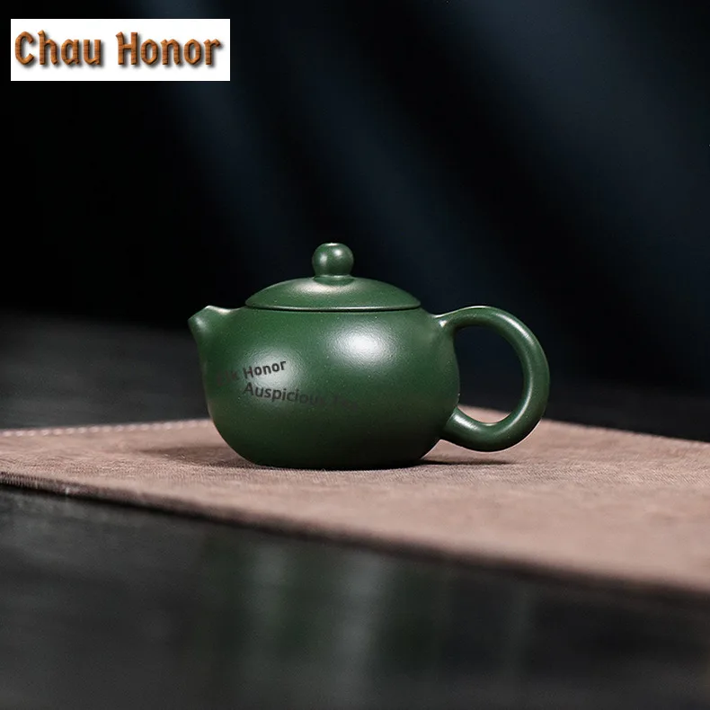 

100ml Exquisite Yixing Purple Clay Teapots Handmade Xishi Pot Raw Ore Green Mud Kettle With Filter Chinese Zisha Tea Set Cha